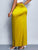 Golden Muse Draped Satin Maxi Skirt