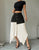 Monochrome Majesty Pleated Asymmetrical Skirt