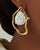 Baroque Pearl & Gold Frame Drop Earring