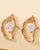Baroque Pearl & Gold Frame Drop Earring