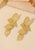 Golden Cascade Textured Statement Earrings