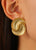 Golden Wave Spiral Earrings
