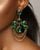 Emerald Cascade Statement Earrings