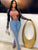 Crystal Fringe Sculpted Jeans