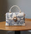 Parisian Garden: Blue & Ivory Embroidered Handbag