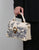 Parisian Garden: Blue & Ivory Embroidered Handbag