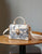 Parisian Garden: Blue & Ivory Embroidered Handbag
