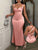 Velvet Flame Luxe Backless Gown