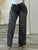 Crossed Out Distressed Patchwork Denim