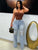 Western Glam High-Waist Embroidered Jeans