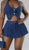 Quilted Curve Denim Mini Set