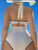 Crisscross Cutout Textured One-Piece Swimsuit