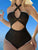 Crisscross Cutout Textured One-Piece Swimsuit