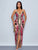 Tribal Muse Bodycon Maxi Dress – Deep V-Neck with Front Slit