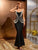 Midnight Majesty – Pearl Embellished Gown