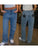 Vintage Jeans Aesthetic Star Pattern Print Loose Straight Leg Denim