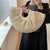 Chic Straw Halfmoon Tote