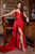 Glamorous Red Satin Gown